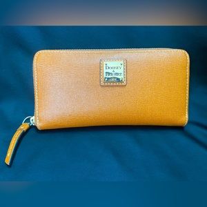 Dooney & Bourke Pebble Leather Zip Around Wallet